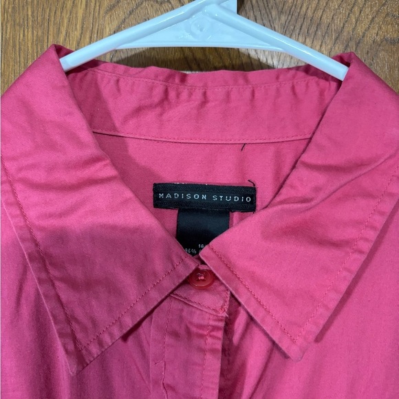 Madison Studio Pink Button-Down Shirt - Picture 5 of 11